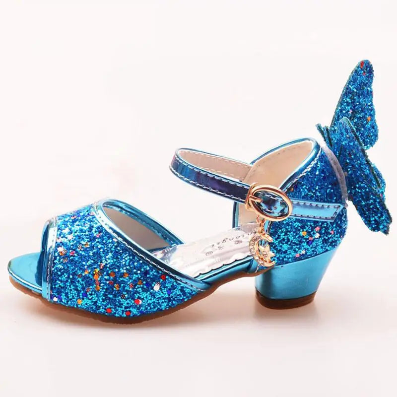 Girls Rhinestone Butterfly Sandals