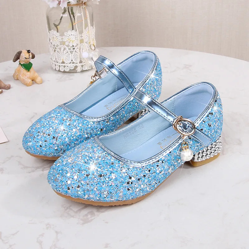 Children Wedding Heeled Leather Shoes