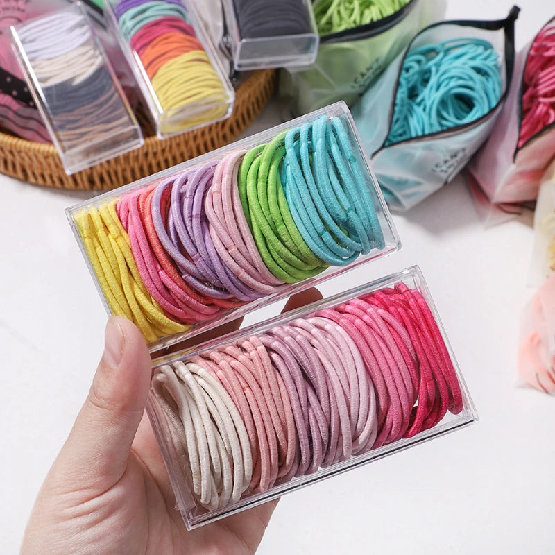 Girls Solid Color Big Rubber Band