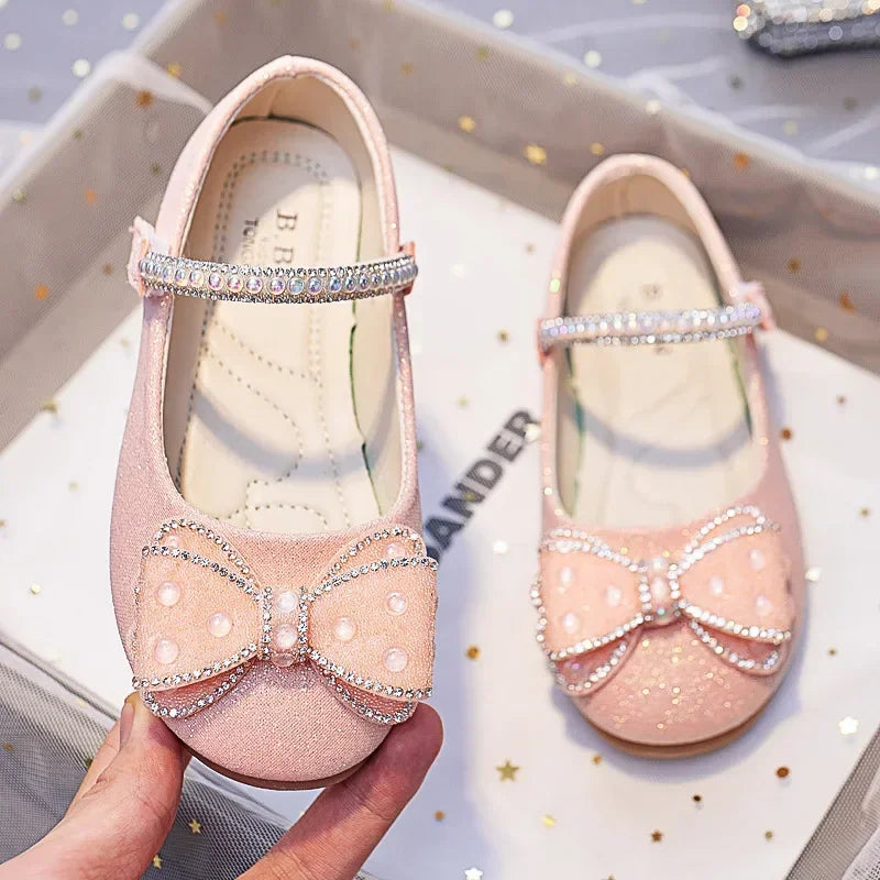 Glass Slipper Bows Princess Shoes