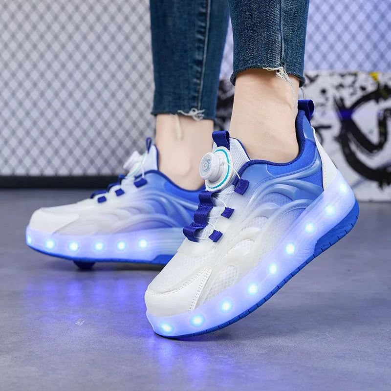 Two Wheels LED Roller Skate Shoes