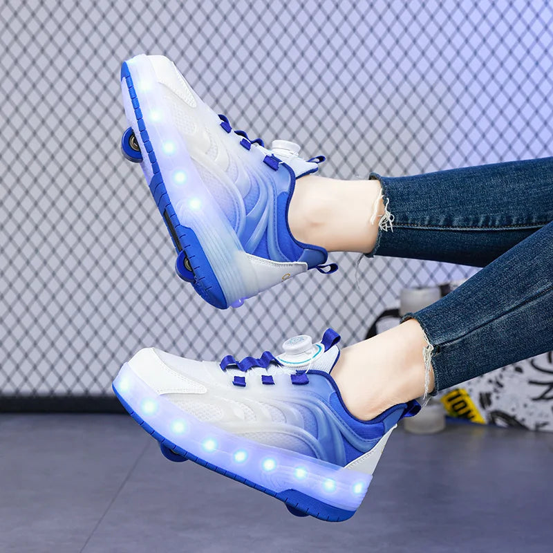 Two Wheels LED Roller Skate Shoes