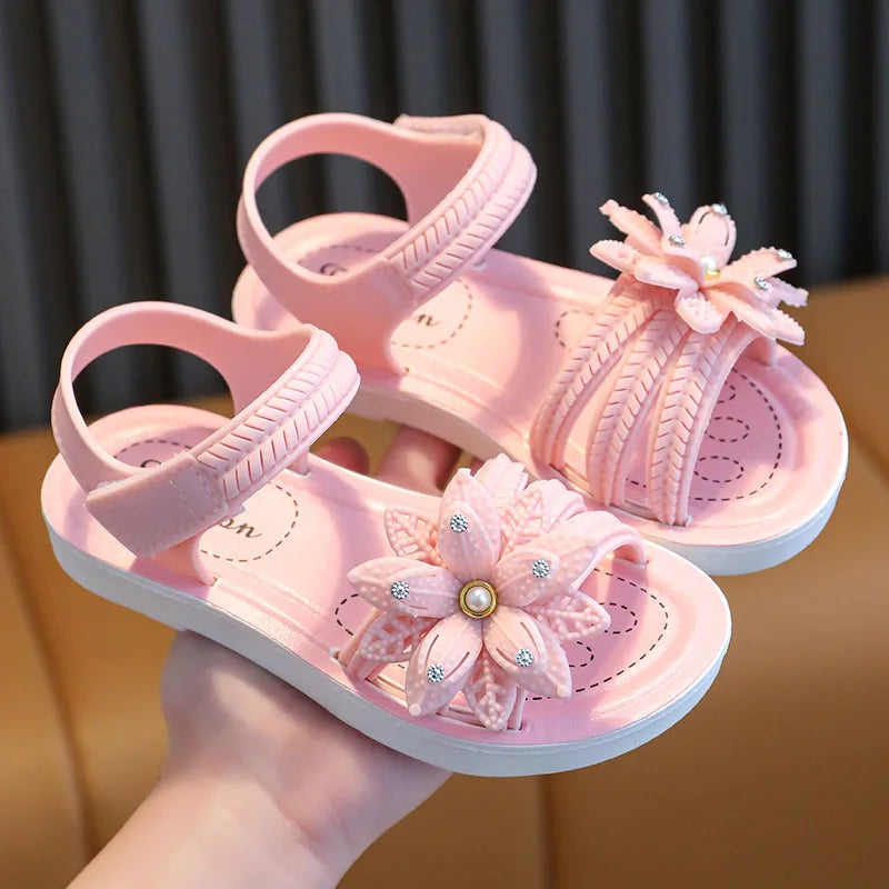 Summer Children's Pearl Rhinestone Sandals