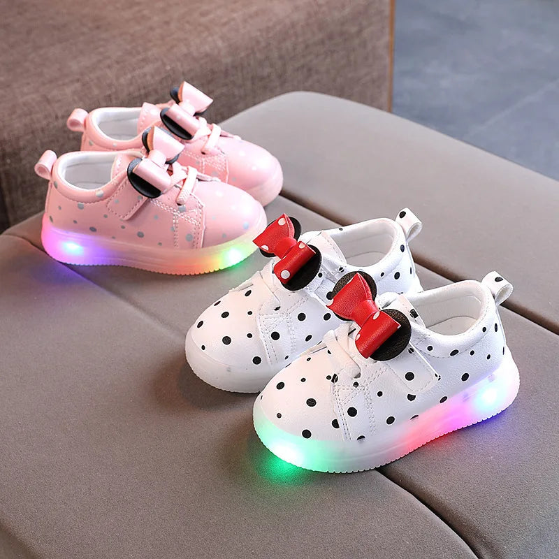 Little Kids Glowing Light Shiny Shoes