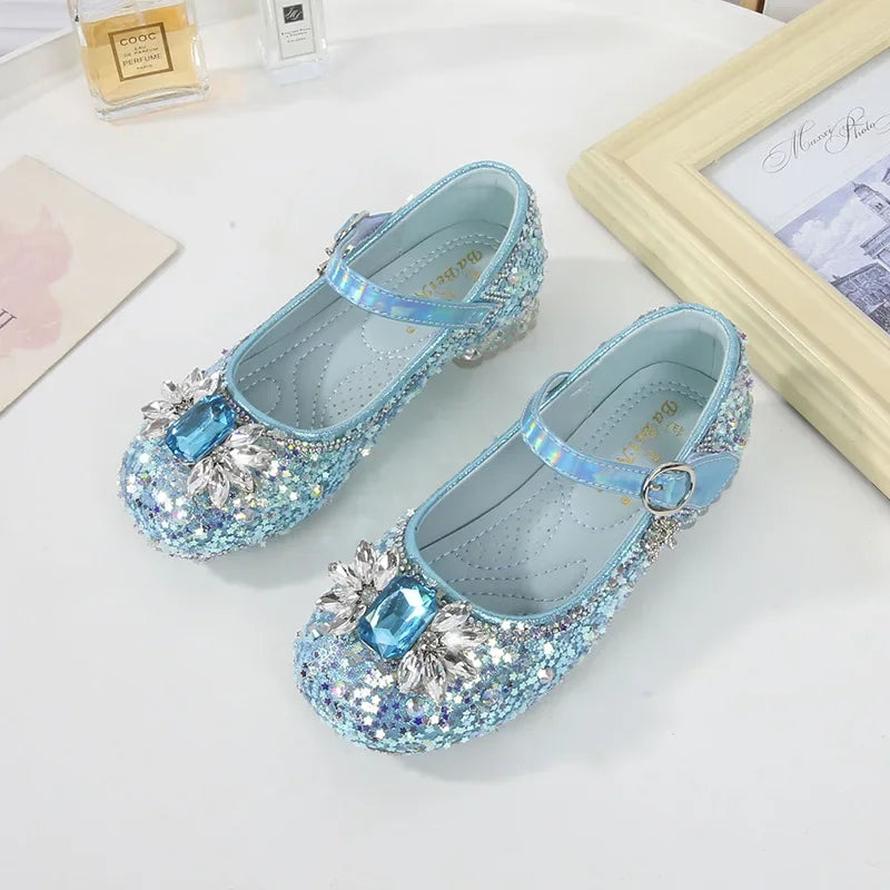 Little Kids High Heels Crystal Shoes