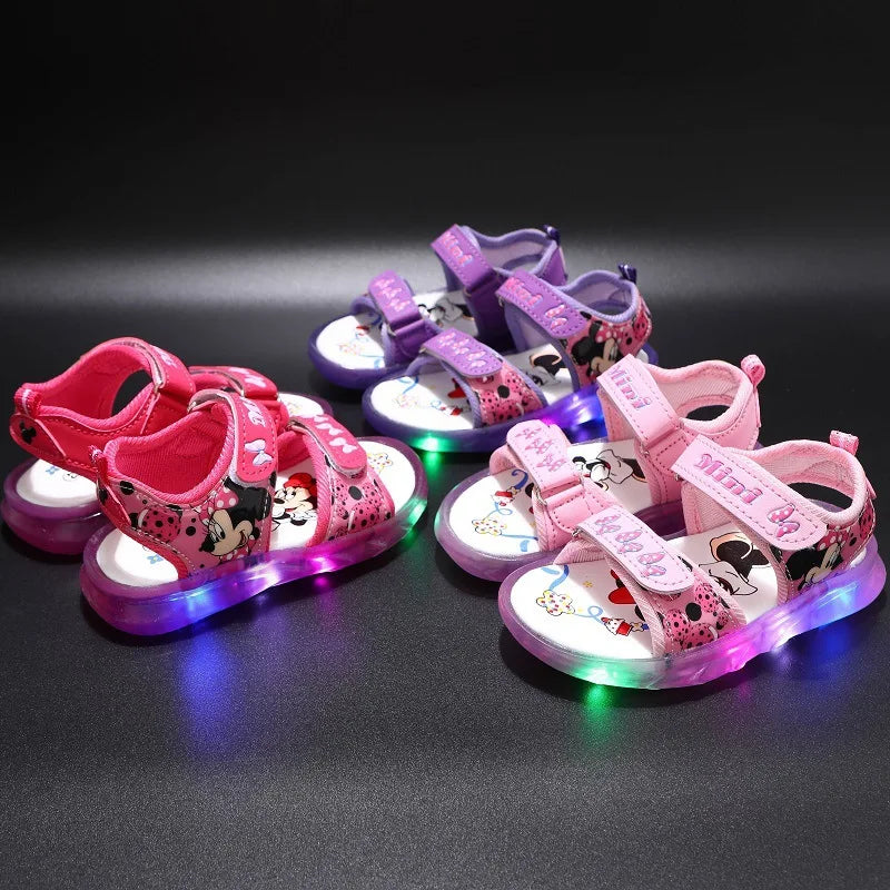 Cartoon Mickey Mouse LED Sandals