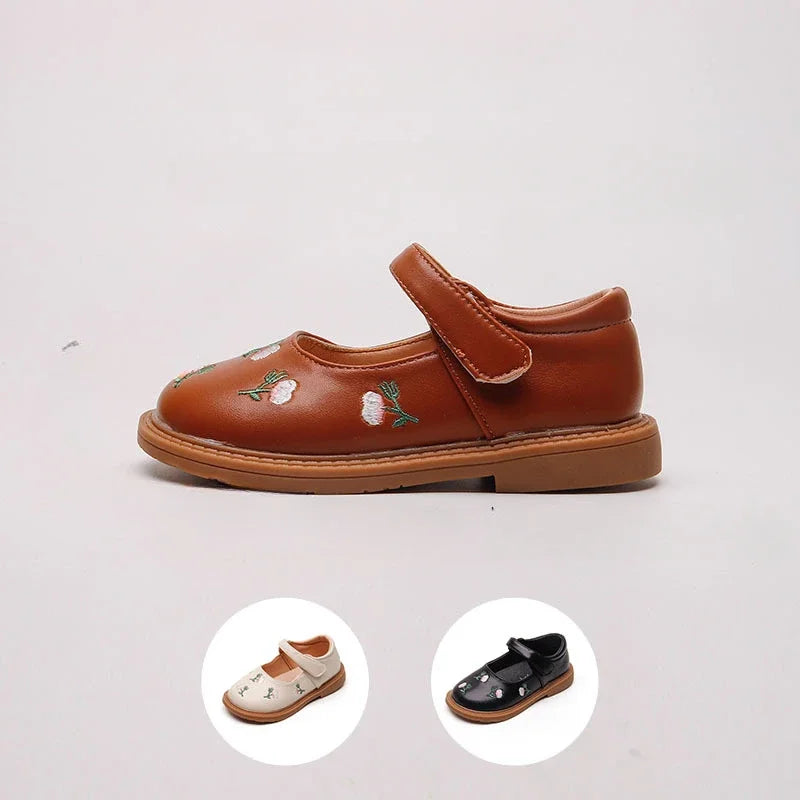 Cross Border Princess Little Leather Shoes