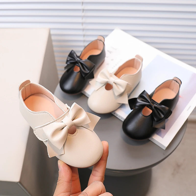 Baby Girl's Bowknot Soft Leather Shoes