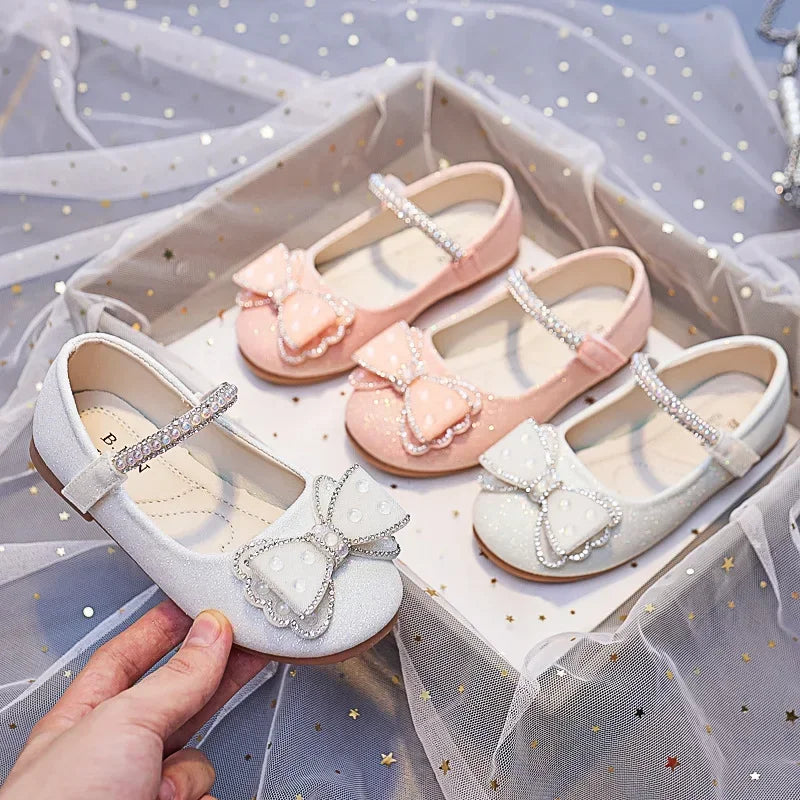 Glass Slipper Bows Princess Shoes