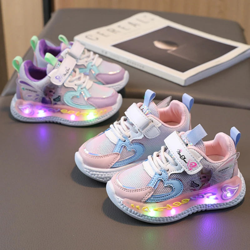 Brand Kids Frozen Casual LED Shoes