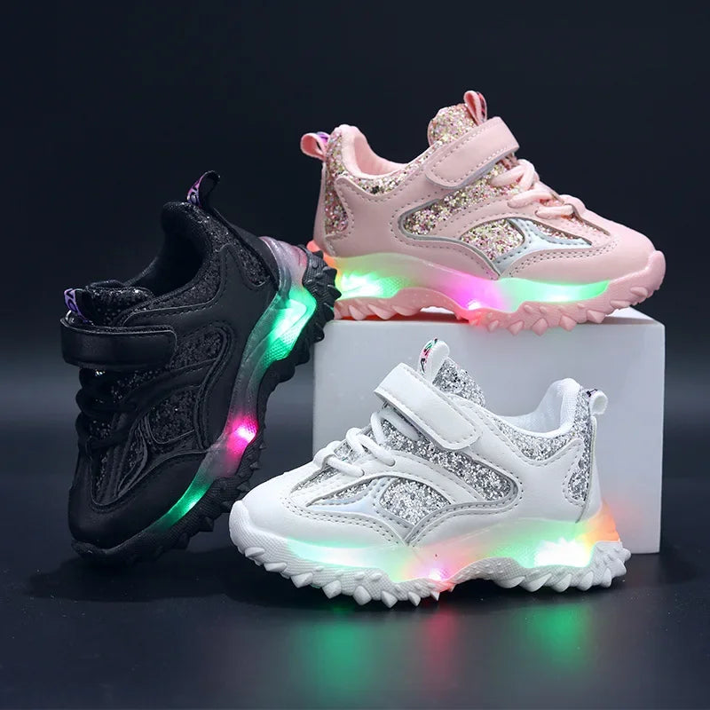 Summer Sneakers Kids LED Light Shoes