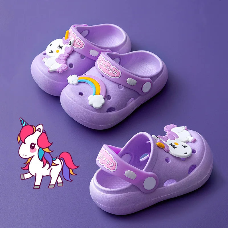 Children's Cute Unicorn Design Slippers