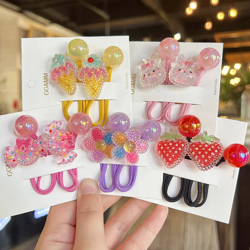 Lovely Cartoon Girls Elastic Hair Bands