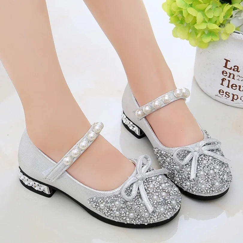 Girls Bead Flats Fling Glitter Shoes